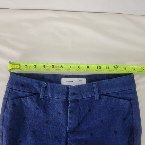 Old Navy Womens Jeans 2 Blue Low Rise Pixie Ankle Polka Dot Denim W28 x L25 - Picture 3 of 15